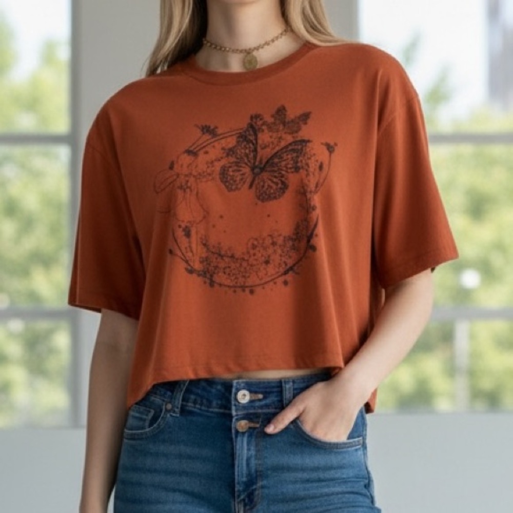Self Esteem Rust Graphic Crop Top (Macy's)